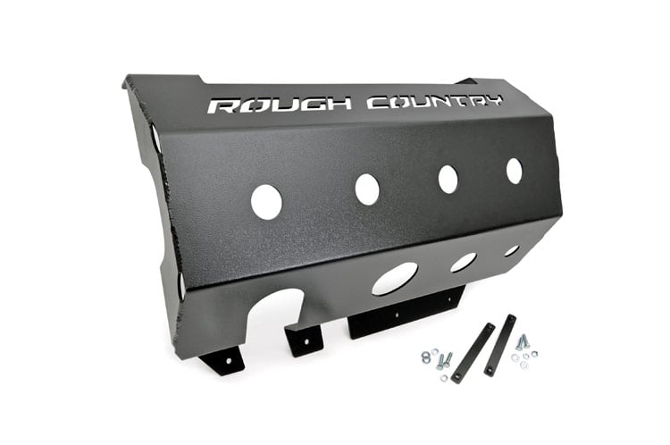 Jeep Wrangler Muffler Skid Plate - Rough Country - '07-'18
